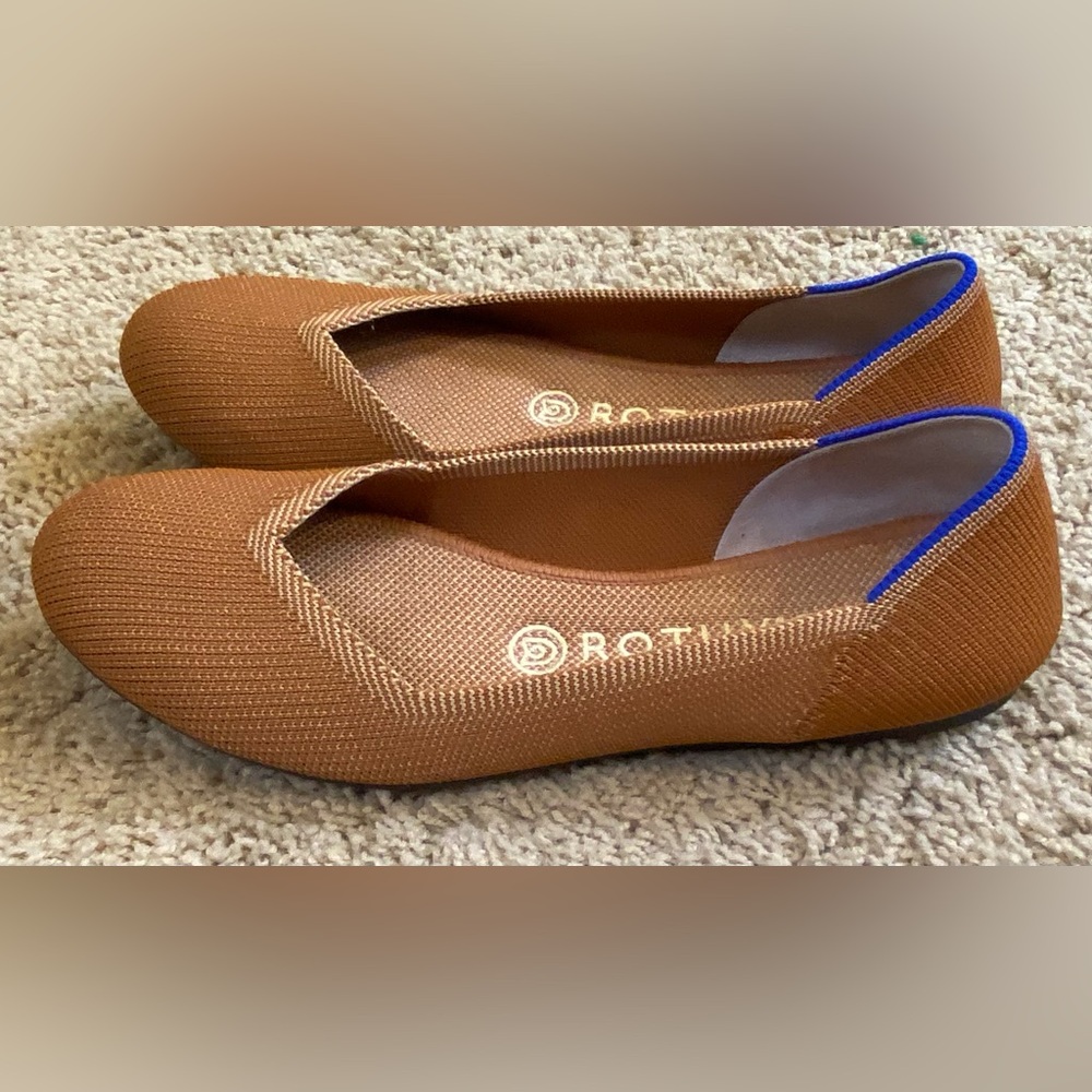 Rothy's Tan Knit Flats Comfortable Slip-On Loafers